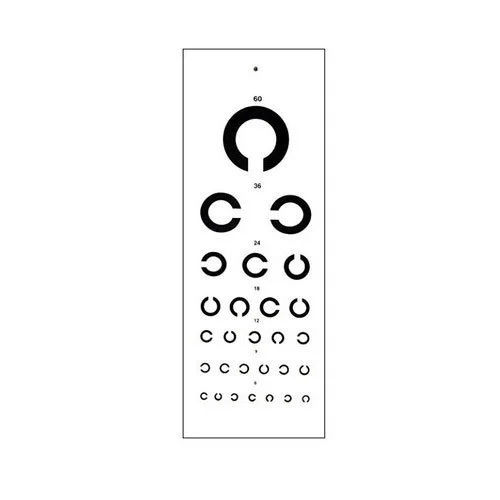 Pvc/Plastic Distance Vision Chart 6 Meter And 3 Meter Pvc