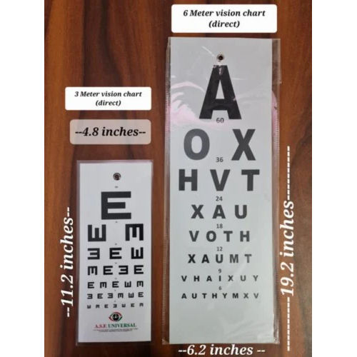 Distance vision chart 6 meter And 3 meter pvc