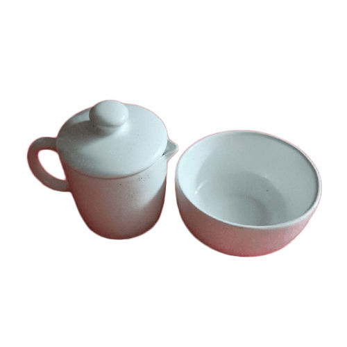 White Plain Ceramic Professional Tea Tasting Set - Color: As Per Availability