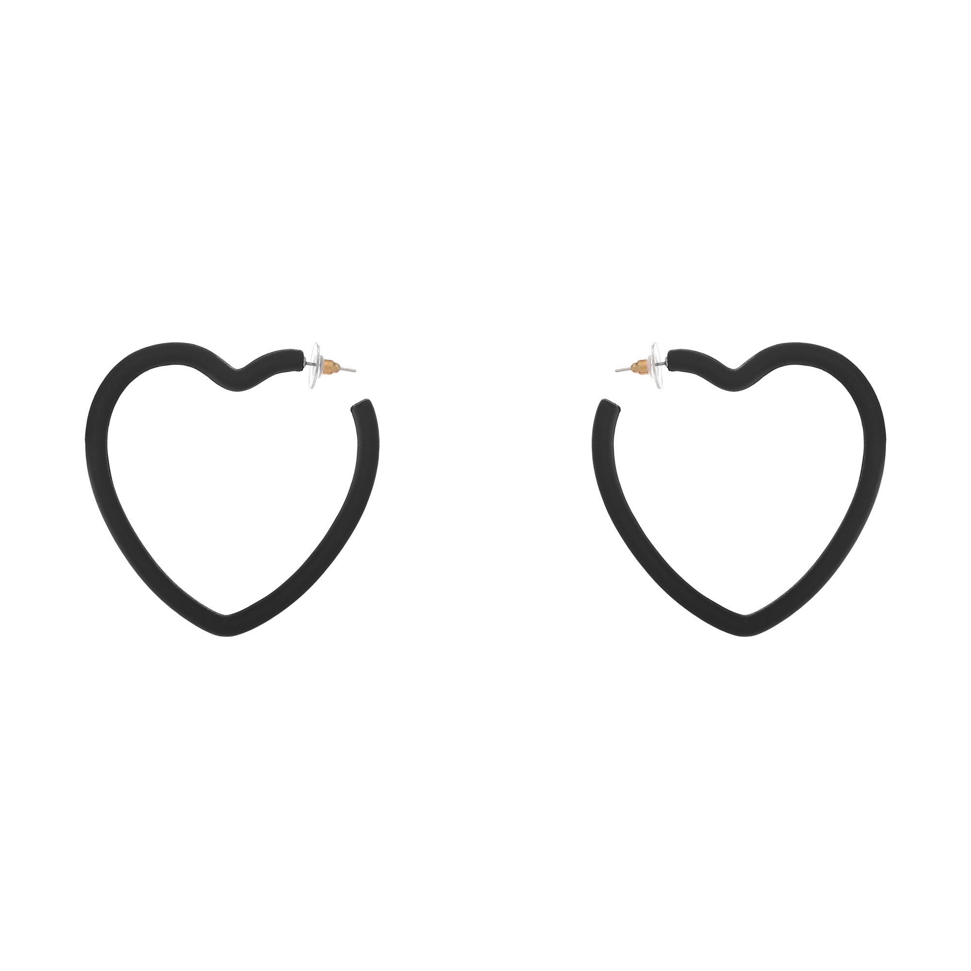 Big Heart Hoop  Earrings