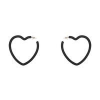 Big Heart Hoop  Earrings