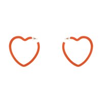 Big Heart Hoop  Earrings
