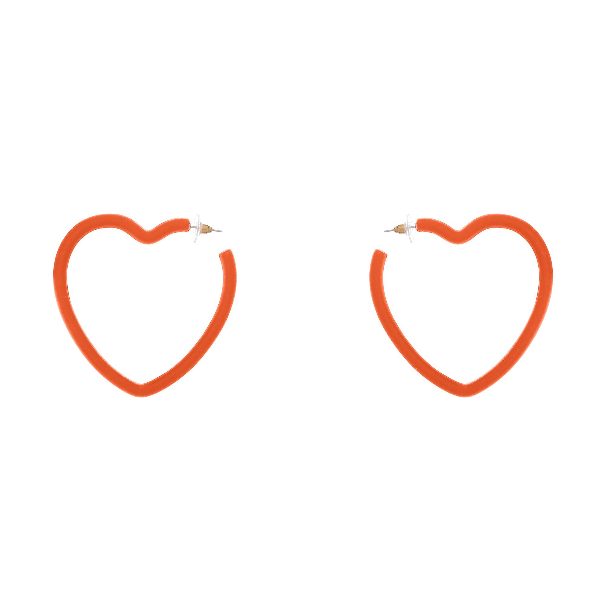 Big Heart Hoop  Earrings