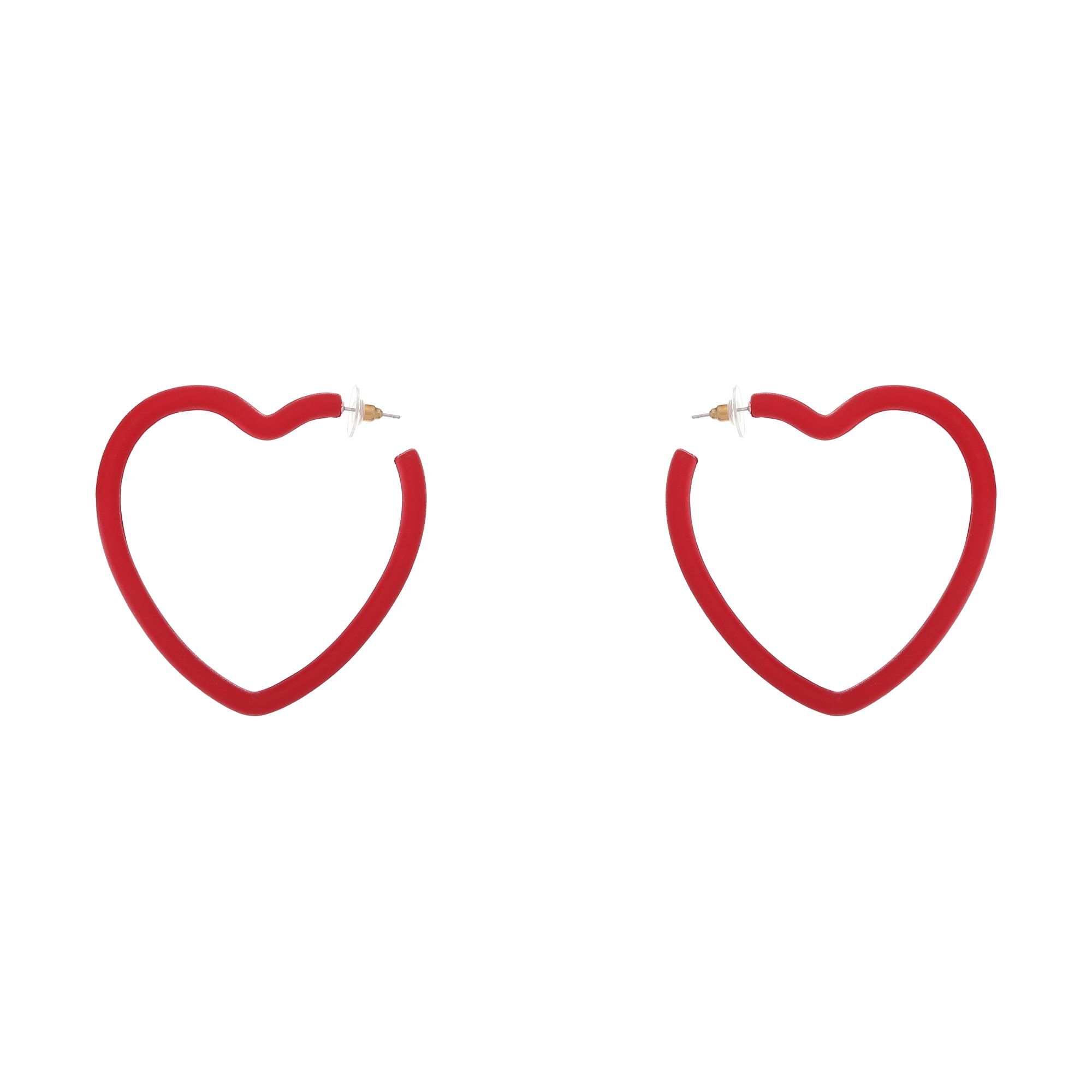 Big Heart Hoop  Earrings