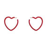 Big Heart Hoop  Earrings