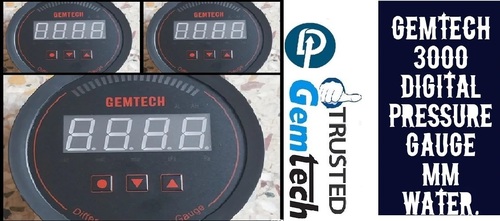 GEMTECH Series 3000 Digital Pressure Gauge Range 0 to 6 MM WC- Hathua