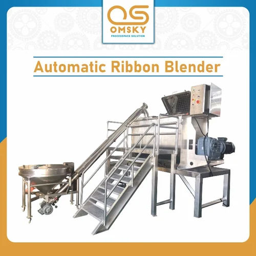 Automatic Ribbon Blender - SS 304, Up to 100 kg/hr Capacity, Silver Color | Semi-Automatic, Fully Automated Design, Warranty Included