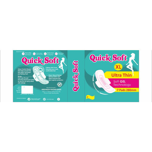 7 Pads Xl Quick Soft Ultra Thin Sanitary Pad Age Group: Adults