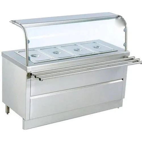 Silver Stainless Steel Bain Marie Counter