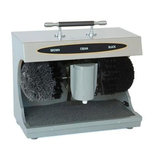 Stainless Steel Shoe Shiner Machine - Color: Silver