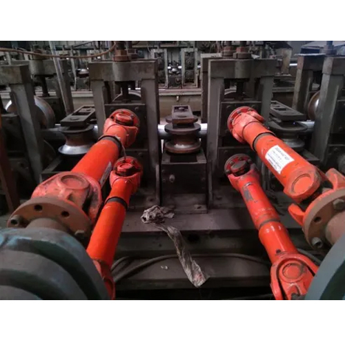 Transmission Drive Shaft - Steel Forged, Powder Coated Red | Industrial Usage
