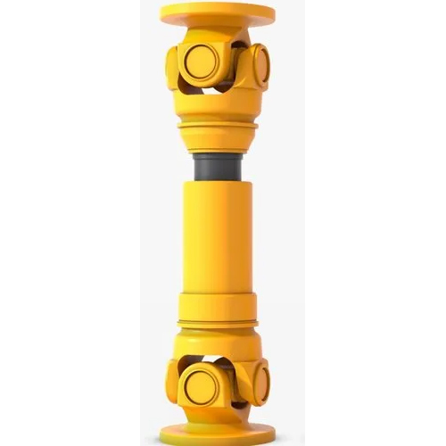 Zoomlion Crane Spares Shaft - Steel Forged Construction , Yellow Powder Coated Finish