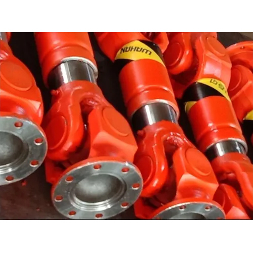 Universal Joint Shafts - Steel Forged, 200 mm Size, Red Powder Coated Finish | Industrial Usage, Durable Performance