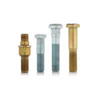 Truck And Trailer Wheel Bolts - Iron Material, Zinc Coated Surface Finish | Multicolor Design, 1-year Warranty