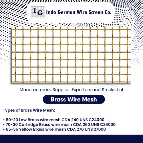 70-30 Cartridge Brass Wire Mesh CDA 260