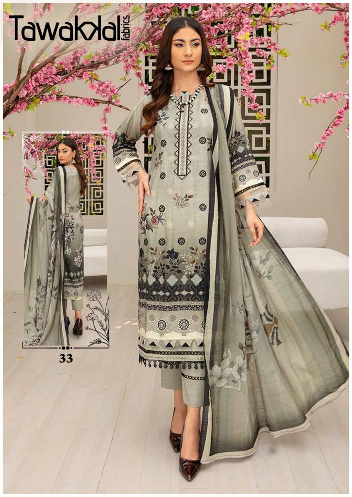 Tawakal Mehroz Vol-4 -Luxury Heavy Karachi Cotton Dress Material
