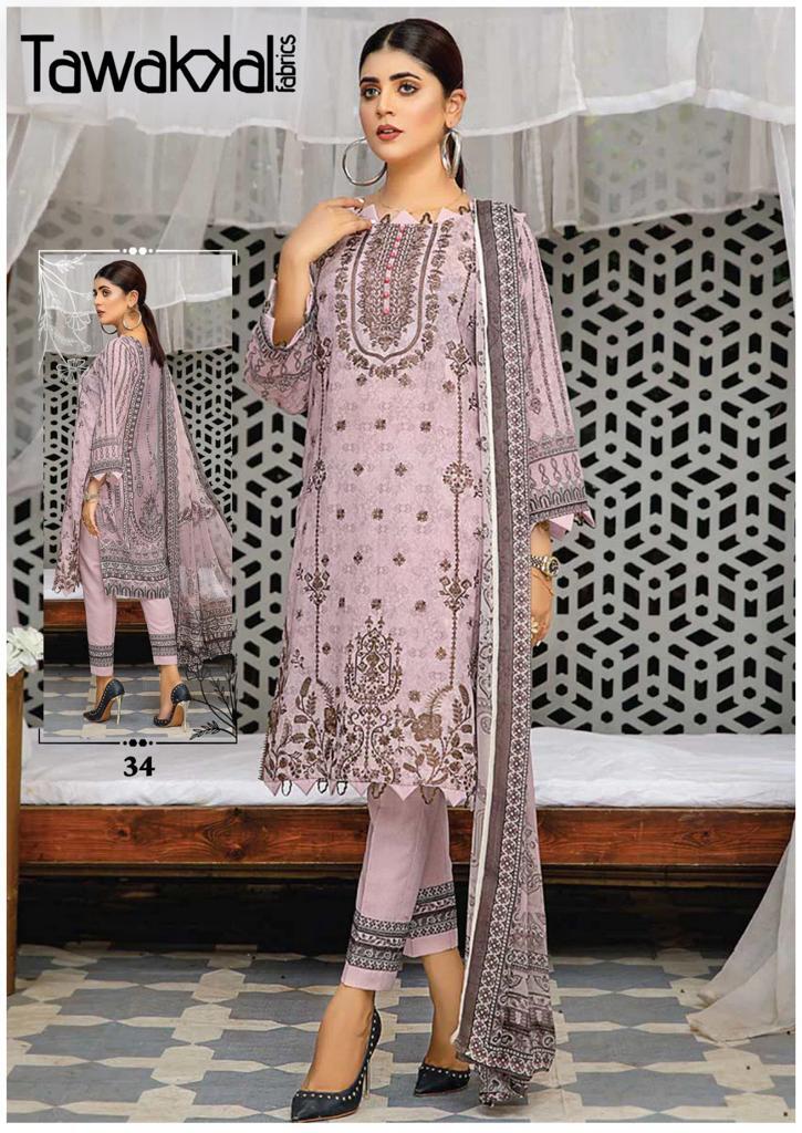 Tawakal Mehroz Vol-4 -Luxury Heavy Karachi Cotton Dress Material