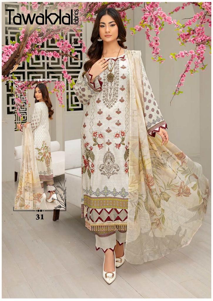 Tawakal Mehroz Vol-4 -Luxury Heavy Karachi Cotton Dress Material
