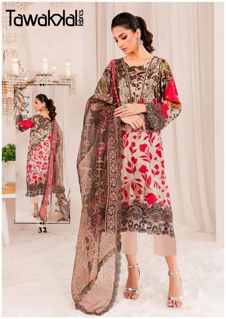 Tawakal Mehroz Vol-4 -Luxury Heavy Karachi Cotton Dress Material