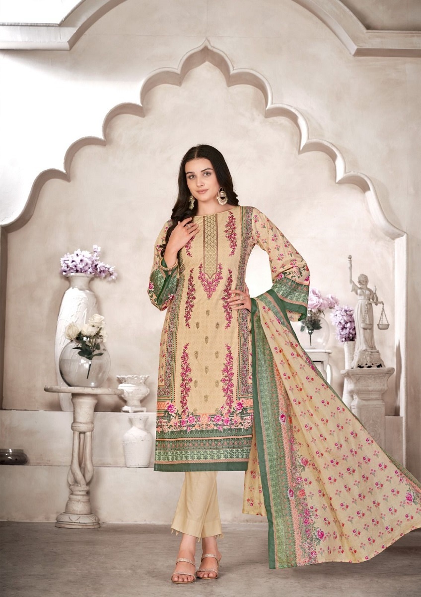 Alkaram Bin Ubaid With Embrodary Work -Dress Material