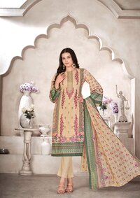 Alkaram Bin Ubaid With Embrodary Work -Dress Material