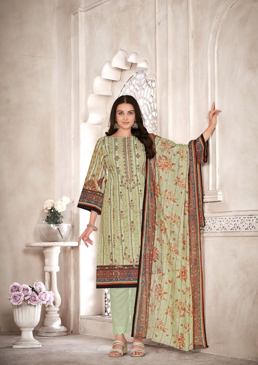 Alkaram Bin Ubaid With Embrodary Work -Dress Material