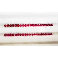 Round Step Cut Reddish Ruby Gemstone