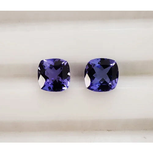 Tanzanite Cushion Pair Gemstone