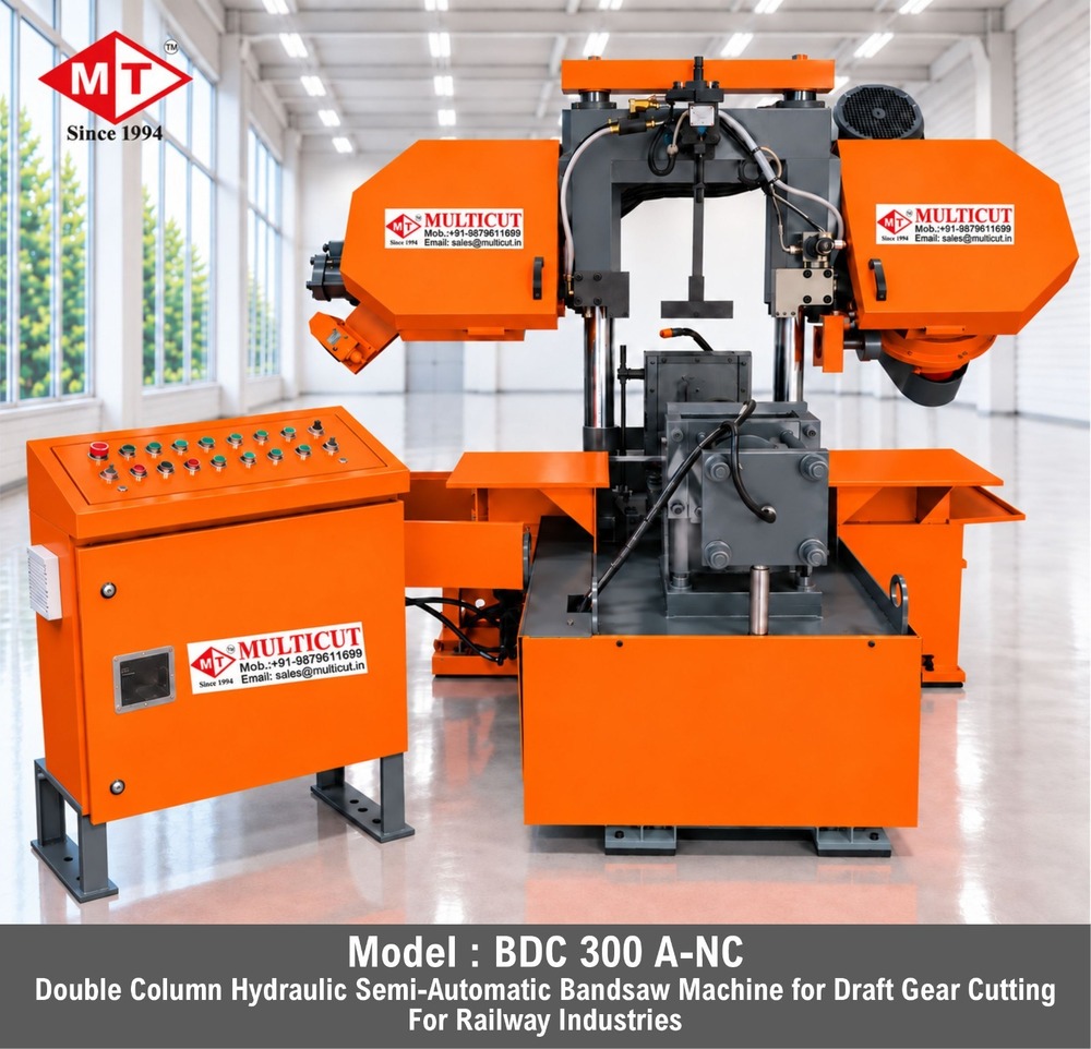BDC 300 A-NC NC Fully Automatic Horizontal Double Column Band Saw Machine (Hard Chrome Rod Type)