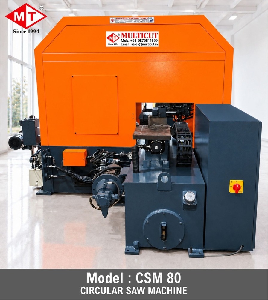 Csm 80 Circular Saw Machine With Auto Loader - Color: White
