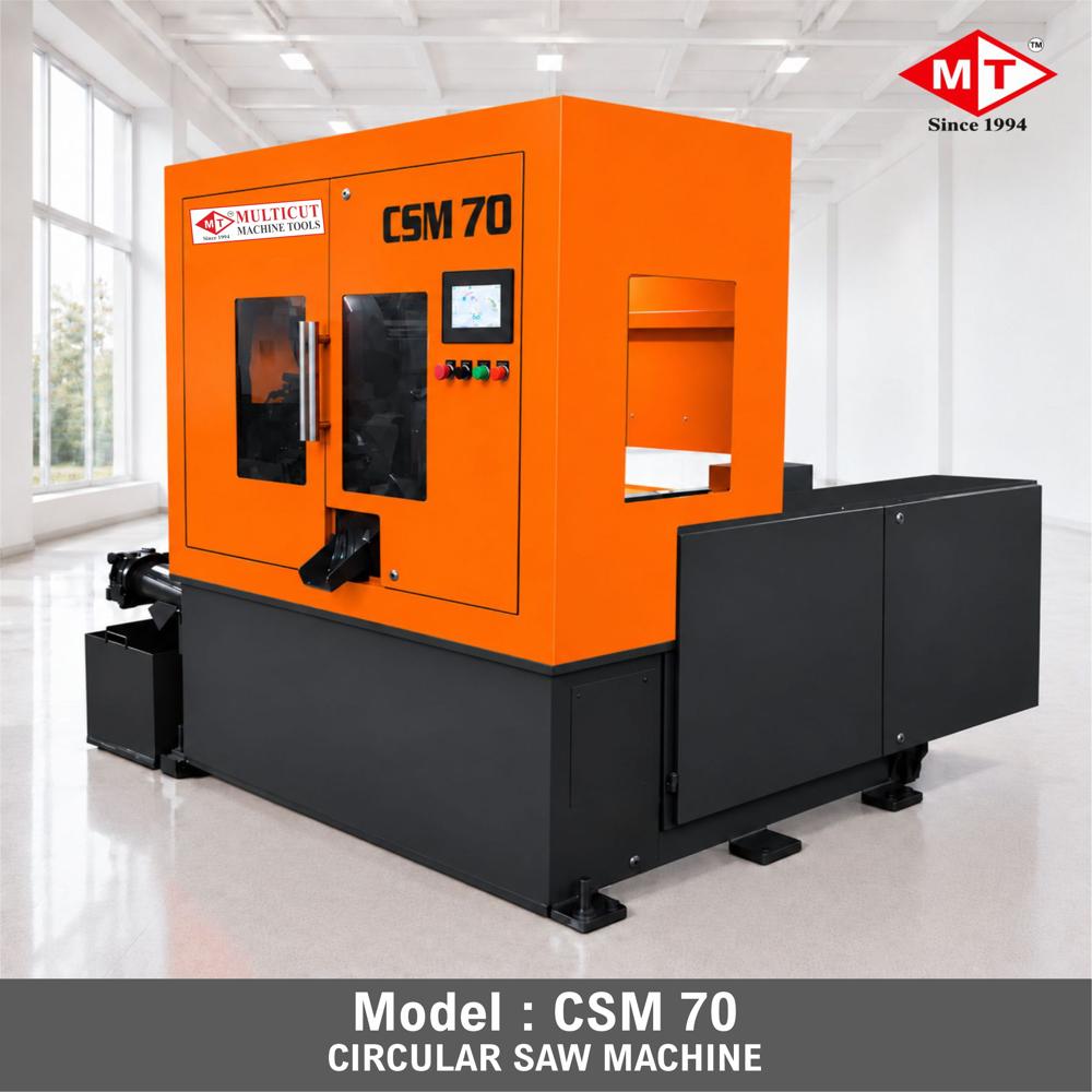 Csm-80 Auto Loader Circular Sawing Machine - Color: White