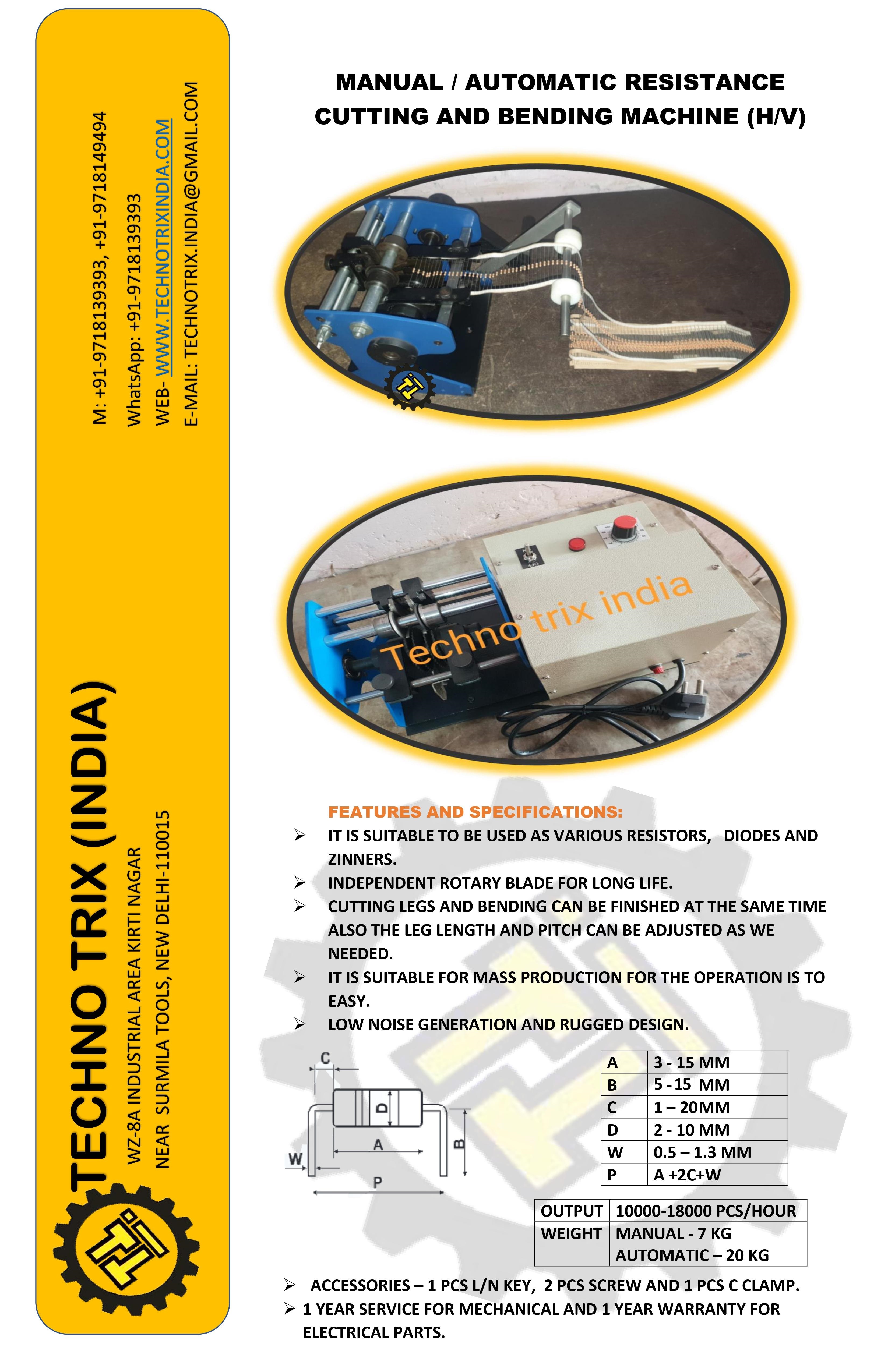 Automatic Big Resistor Cutting Bending Machine