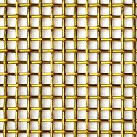Brass Plain Weave Wire Mesh - Color: Golden