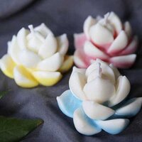 Lotus Shape Candle Moulds - High-quality Silicone, Flexible Non-stick Surface , Ideal For Resin, Soap, Candle, And Craft Making