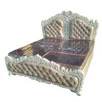 Carving Wooden Double Bed - Assembly: No Assembly Required