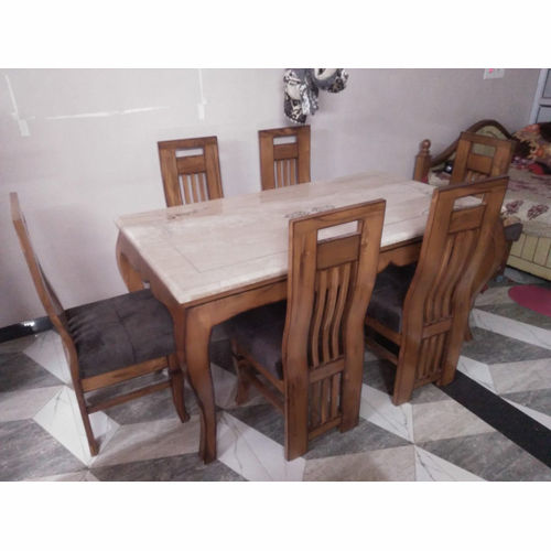 Dining Table 6 Chair marble top