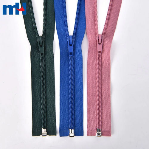 Nylon Zipper Open End No. 5 Nylon Zip Nylon Coil Zipper with Zipper Slider for Sewing