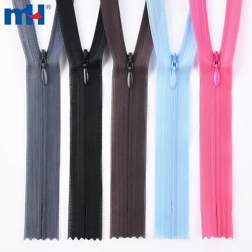 Invisible Zipper No. 3 Nylon Zipper Invisible Sewing Zipper with Zipper Slider for Garment Bag Home Textile