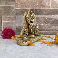 Tirupati Balaji with Shank Chakra 5 inch Height Venkateshwara Idol Lord Vishnu Idol for Temple Home