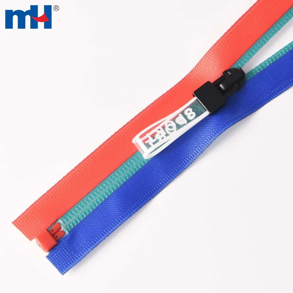 Waterproof Nylon Zipper No. 5 Close End/Open End /Double Slider Nylon Coil Zip Invisible Zipper