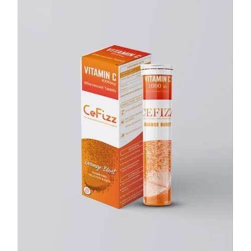 Cefizz Vitamin C Effervescent Tablets Orange Flavor General Medicines