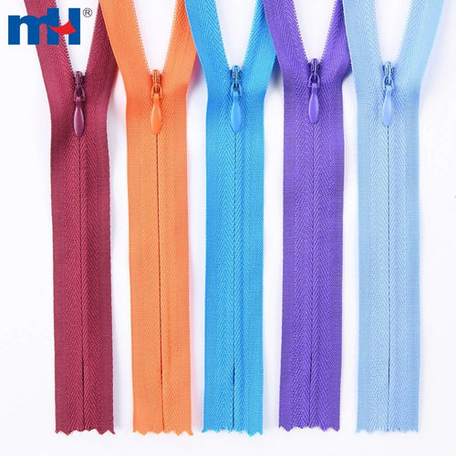 Nylon Concealed Zip Invisible Nylon Zipper No. 3 Hidden Zipper Close End Invisible Zipper