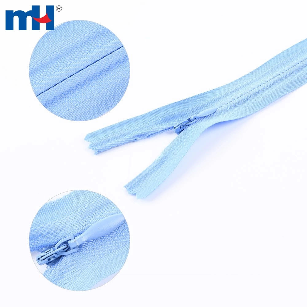 Nylon Concealed Zip Invisible Nylon Zipper No. 3 Hidden Zipper Close End Invisible Zipper