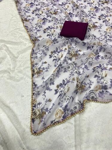 Geeorgette Print Saree
