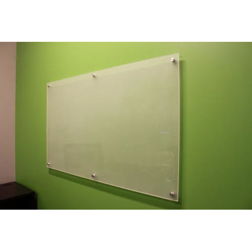 White Lacquered Glass Magnetic Board