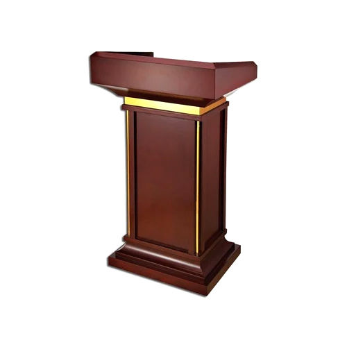 Machine Made Brown Wooden Podium