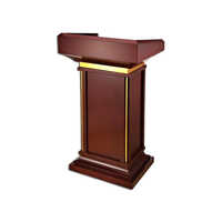 Brown Wooden Podium - Artwork: Machine Made