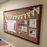 Cork Memo Board - Durable Aluminium Frame, 24" X 36" Square Softboard | Brown Color, Ideal For Office And Educational Use