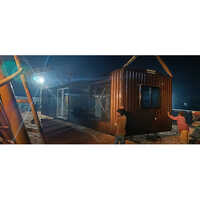 Portable Site Office - Steel Material, Brown Color | Features Steel Door and Window, Versatile Use as Office