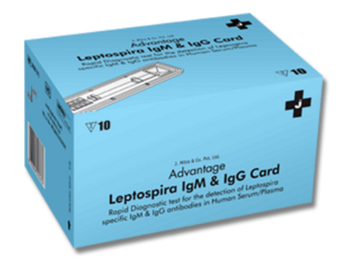 J Mitra Advantage Leptospira IgM and IgG Rapid Test card